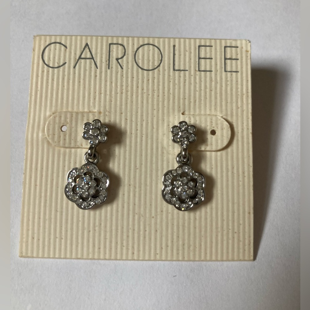 Carolee floral motif earrings